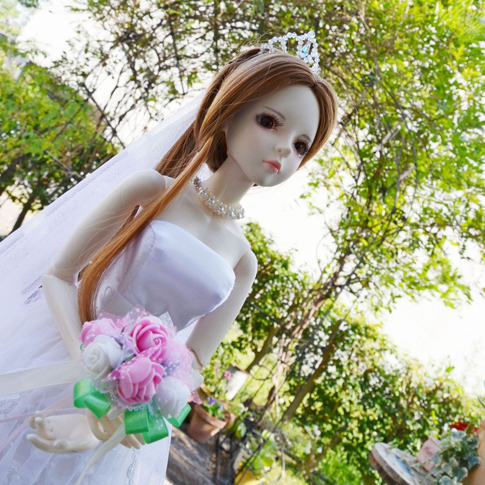 BJD DD 3分娃加拿大刺繡婚紗套裝